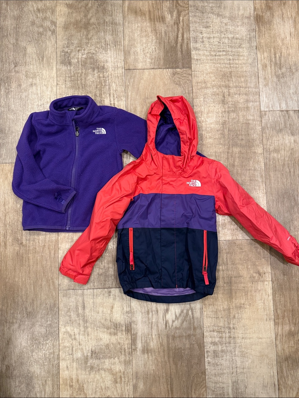 The North Face Kids Two-Piece Jacket Set - Purple, Pink & Navy